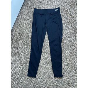 Women's Fila Sports Black Pull-On Running Athletic Leggings Pants Size M L336